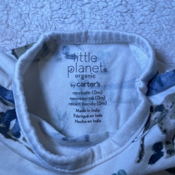 Carter's White and Green Dinosaur Bodysuit - Picture 5 of 5